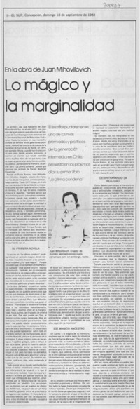 Lo mágico y la marginalidad