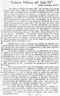 "Crónica política del siglo XX"