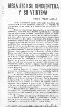 Mesa Seco su cincuentena y su veintena