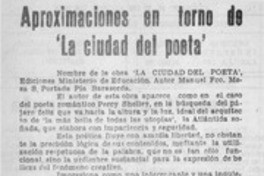Aproximaciones en torno de "la ciudad del poeta"