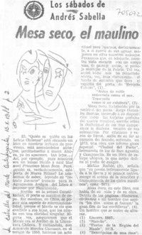 Mesa Seco, el maulino