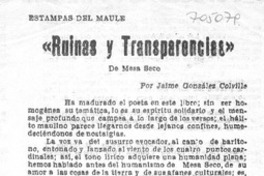 Ruinas y transparencias