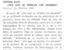 Arturo Piga ¿por qué se rebelan los jóvenes?