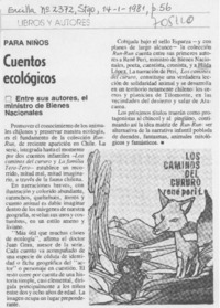 Cuentos ecológicos.