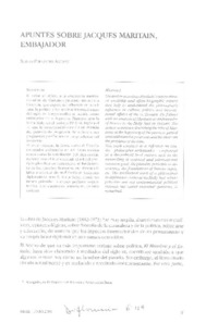 Apuntes sobre Jacques Maritain, embajador