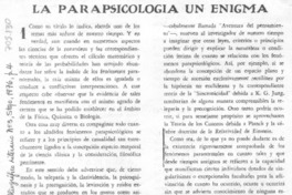 La Parapsicología, un enigma.