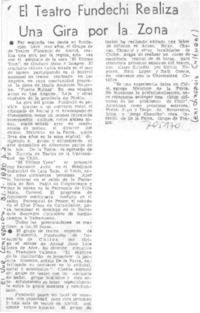 El teatro Fundechi realiza una gira por la zona.