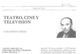 Teatro, cine y televisión