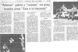 "Paltones" pobres y "cuescos" sin plata muestra pieza "cero a la izquierda".