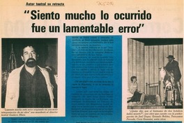 "Siento mucho lo ocurrido, fue un lamentable error" : [entrevista]