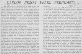 Carlos Pezoa Véliz, periodista