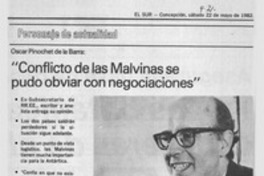Conflicto de las Malvinas se pudo obviar con negociaciones": [entrevista]