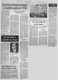 El primer Pinochet llegó a nuestro país en 1719