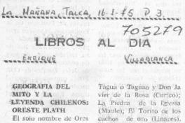 Geografía del mito y la leyenda chilenos