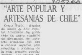 Arte popular y artesanías de Chile"