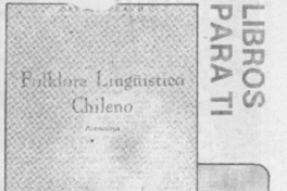 Folcklore linguístico chileno.