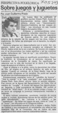 Sobre juegos y juguetes
