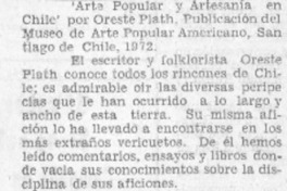 Arte popular y artesanía en Chile".