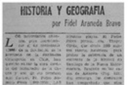 Historia y geografía