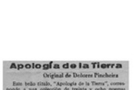 Apología de la tierra