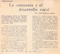 La artesanía y el desarrollo rural