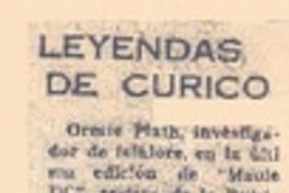Leyendas de Curicó.