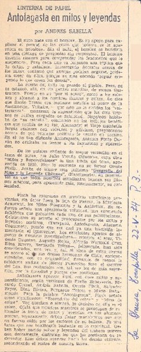 Antofagasta en mitos y leyendas