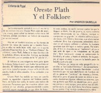 Oreste Plath y el foklore
