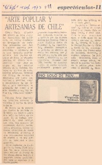Arte popular y artesanías de Chile"