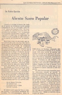 Aliento sacro popular