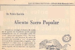 Aliento sacro popular