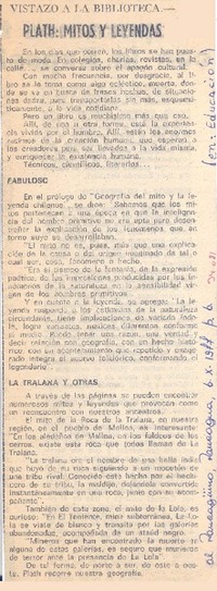 Plath: mitos y leyendas.