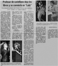 Profesor de castellano deja los libros y se convierte en "Lulú".