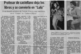 Profesor de castellano deja los libros y se convierte en "Lulú".