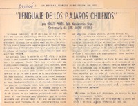 Lenguaje de los pájaros chilenos