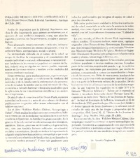 Folklore médico chileno (antropología y salud)