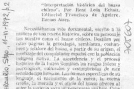 Interpretación histórica del huaso chileno.