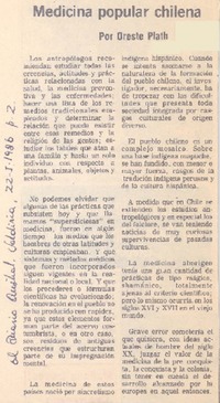 Medicina popular chilena.