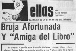 bruja afortunada y "amiga del libro" : [entrevista]