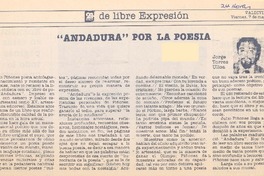 Andadura" por la poesía