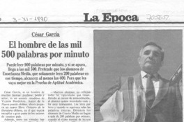 El Hombre de las mil 500 palabras por minuto.