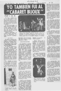 Yo también fui al "Cabaret Bijoux"