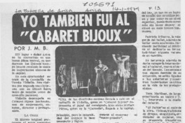 Yo también fui al "Cabaret Bijoux"