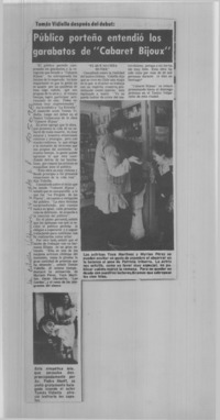 Público porteño entendió los garabatos de "Cabaret Bijoux".