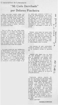 Mi cielo derribado" por Dolores Pincheira