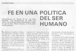 Fe en una política del ser humano