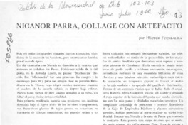 Nicanor Parra, collage con artefacto