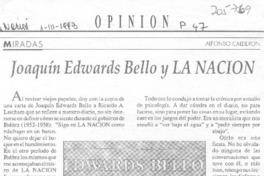 Joaquín Edwards Bello y La Nación
