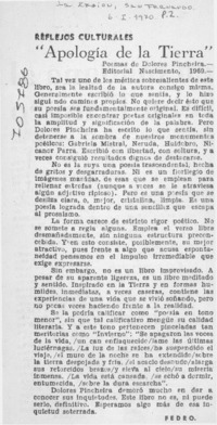 Apología de la tierra"