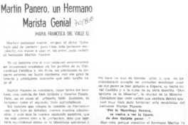 Martín Panero, un hermano marista genial